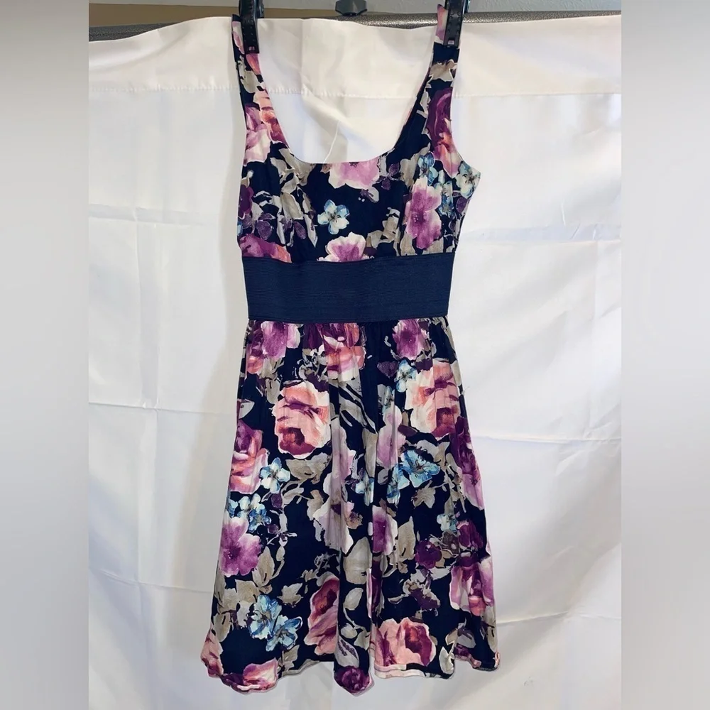 charlotte russe purple floral dress Charlotte Russe Purple Floral Long Sleeve Dress Small